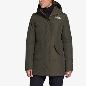 North Face Pilson Parka 550 Down jacket Olive Green size small